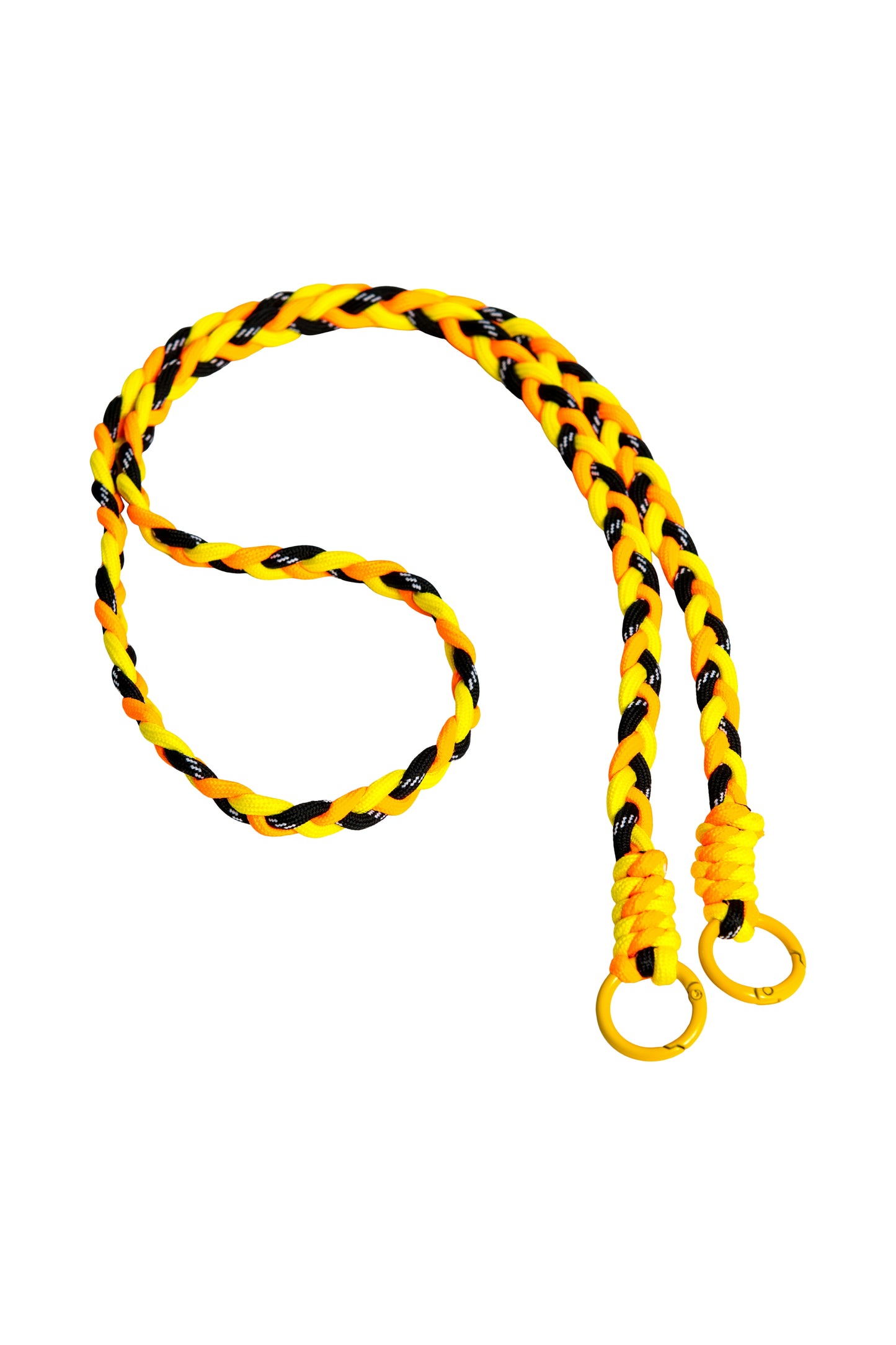 Telefoonkoord gevlochten yellow