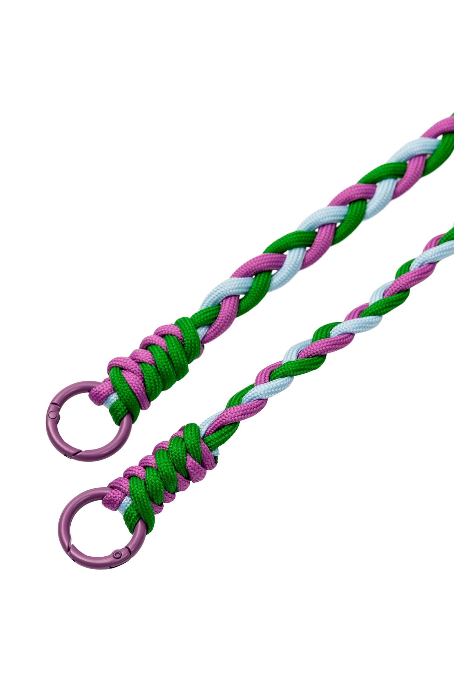Telefoonkoord gevlochten purple
