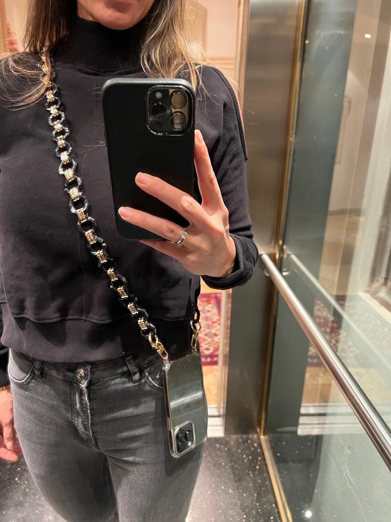 Telefoonketting marmer goud geschakeld