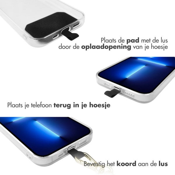 Telefoonketting marmer goud geschakeld