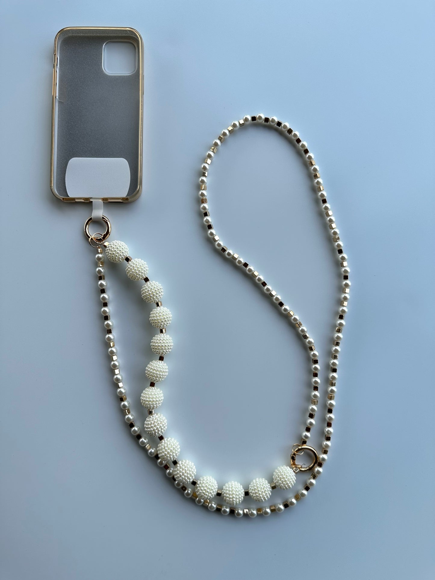 Pearl white telefoonketting