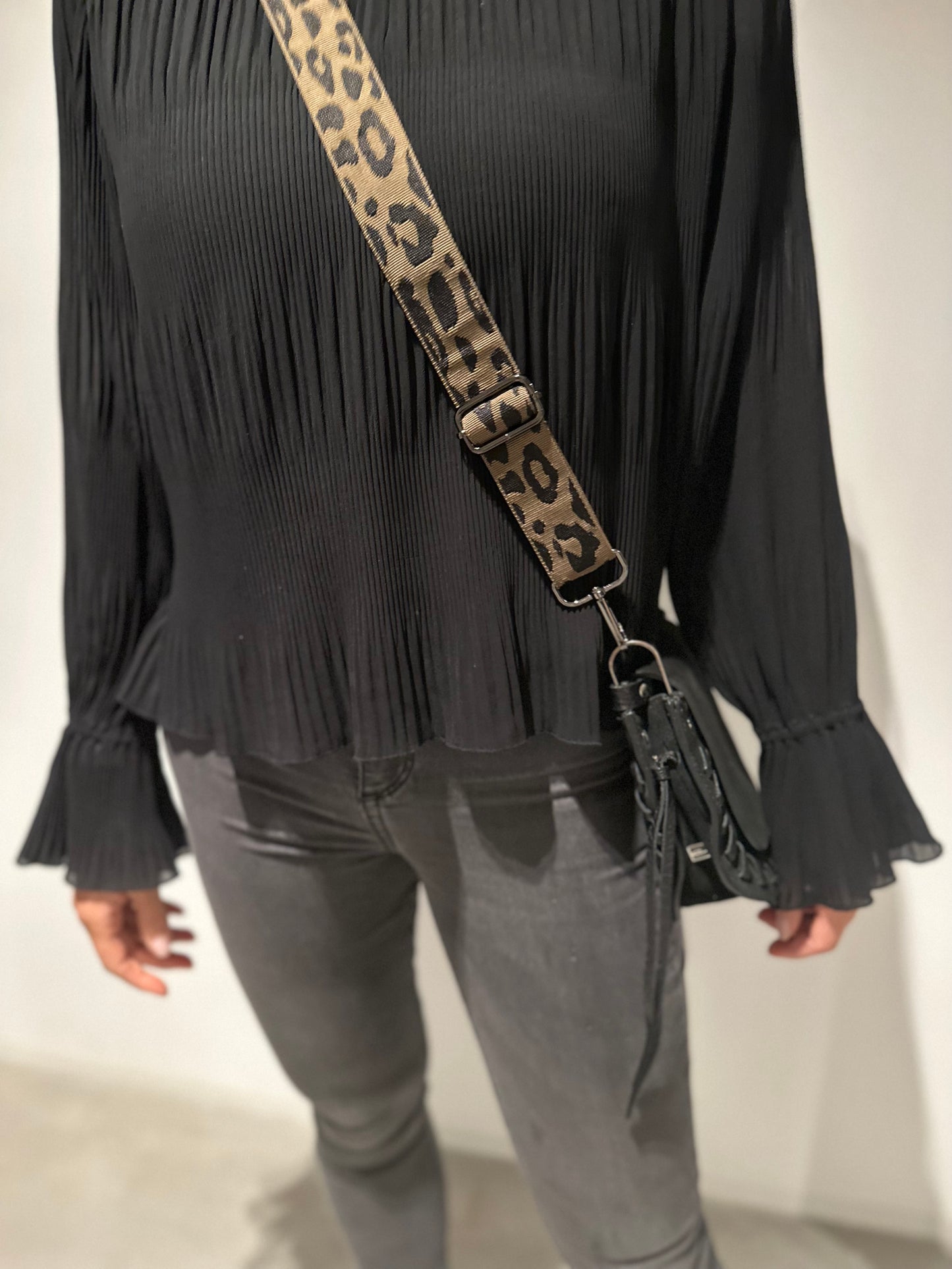 Schouderband leopard brown